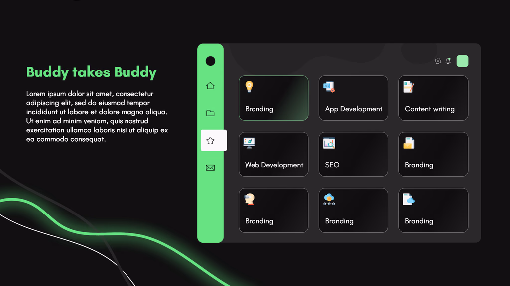 Buddy dashboard UI concept design