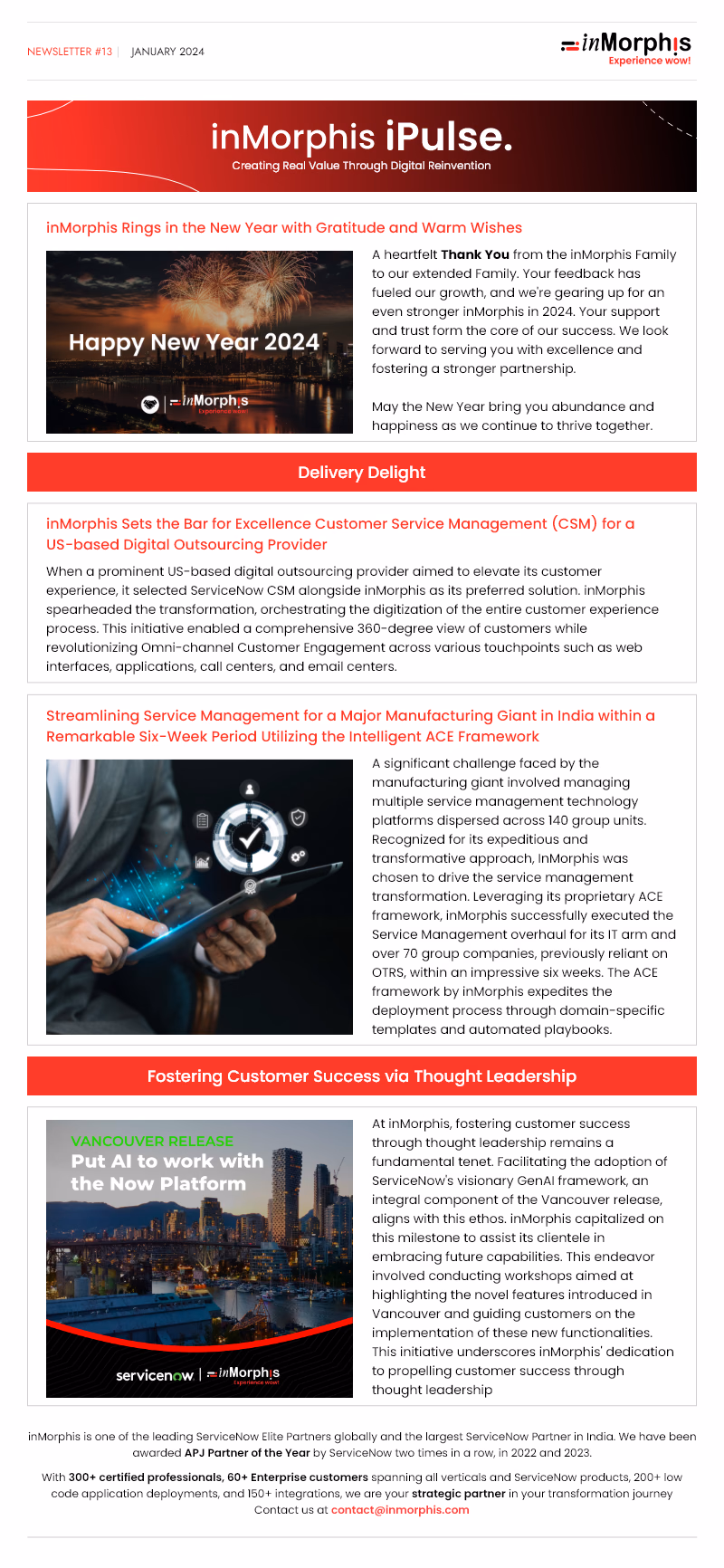 inMorphis iPulse newsletter, January 2024